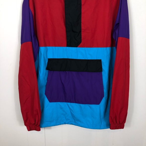 Kolby Black Colour Block Anorak Windbreaker Sz S - Picture 3 of 6